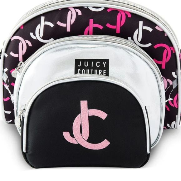 Juicy Couture JC Logo 3-PC Makeup Bag Set - Picture 4 of 6
